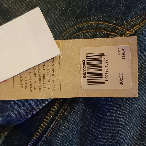 Nwt! Levi's Slim w30 L30 - Picture 4 of 11
